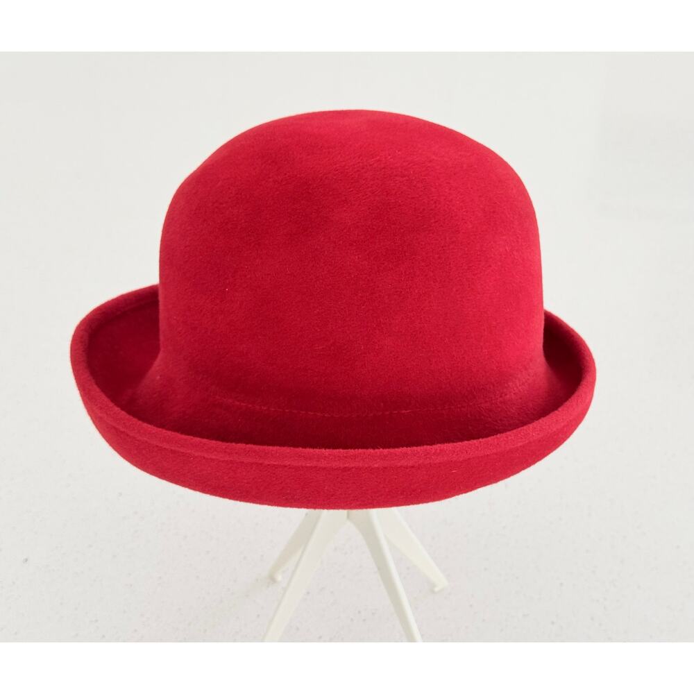 Eric Javits NOS Red Felt Cloche Hat | 1999 | Includes Sunglasses Pictured - Picture 5 of 7